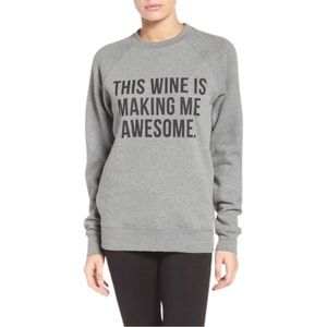 Brunette The Label 'This Wine' Crewneck Sweatshirt